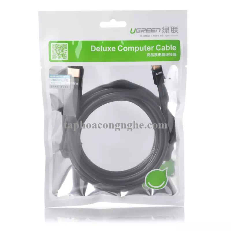Ugreen 10436 3M màu Đen Cáp chuyển đổi Mini DP sang HDMI hỗ trợ phân phải 1080P MD101 30010436
